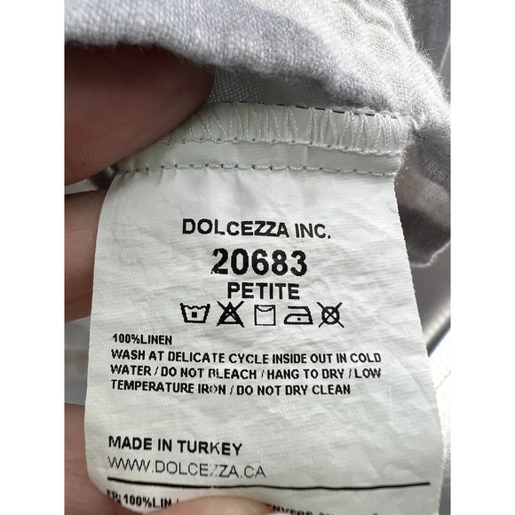 Simply Art By Dolcezza Women’s Linen Button Up Daisy Abstract Floral Size PL - Picture 5 of 8